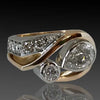 Vintage Zirconia Irregular Ring