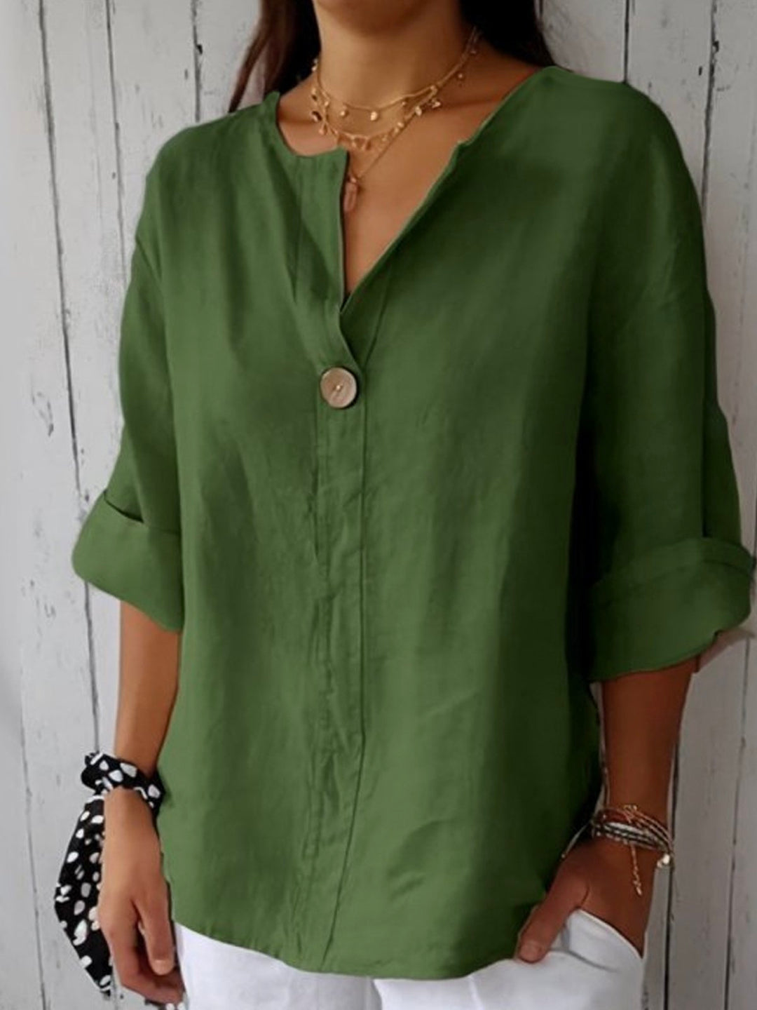Luna - Casual V-Neck Blouse