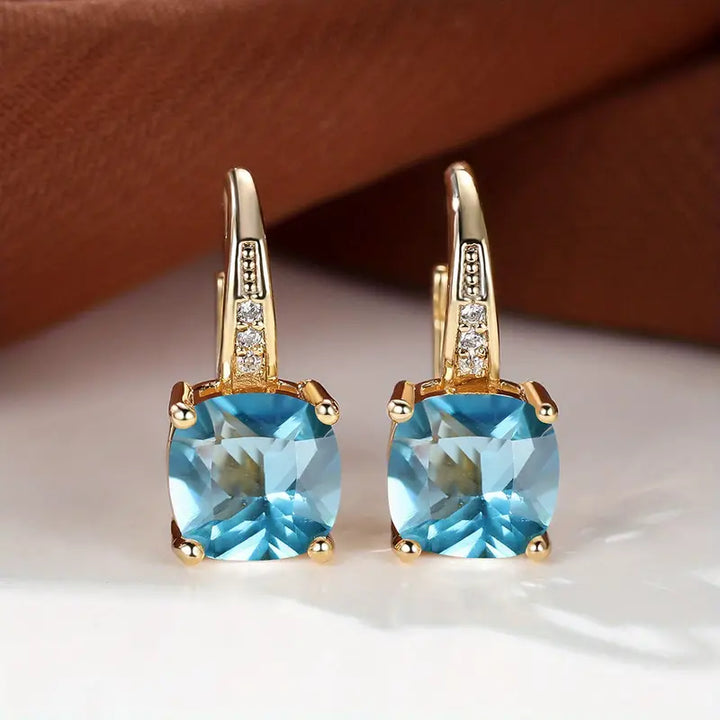 Mystic Stone Hoop Earrings