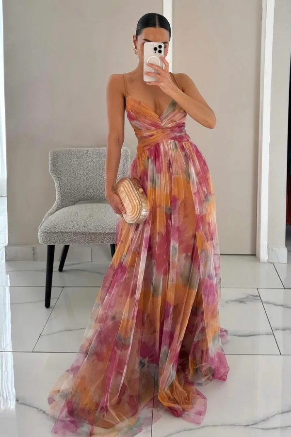 Esme – Flowing Patterned Dress