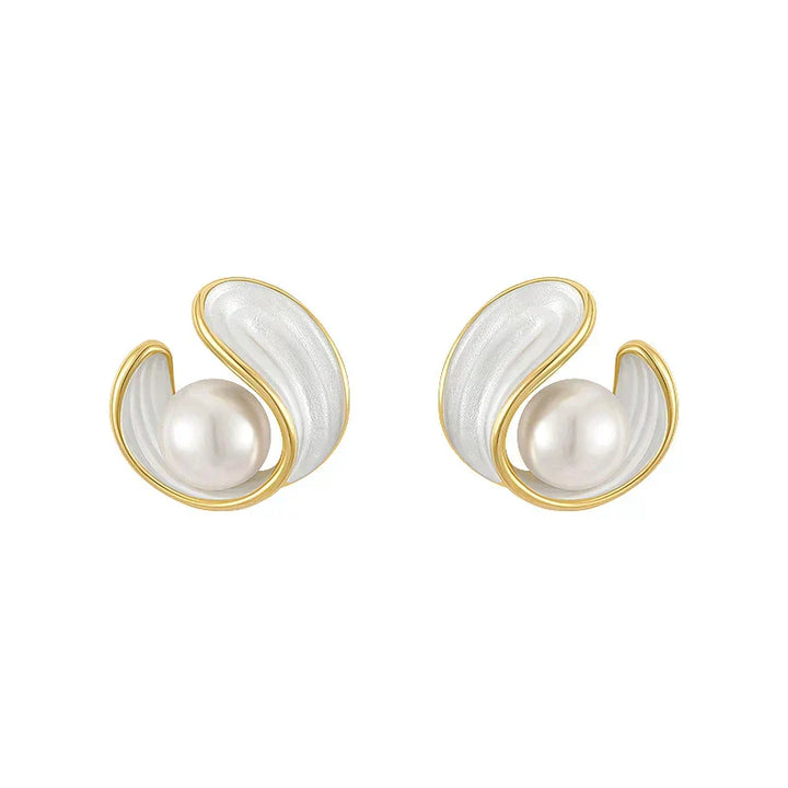 Luxury White Opal Earrings with Pearls
