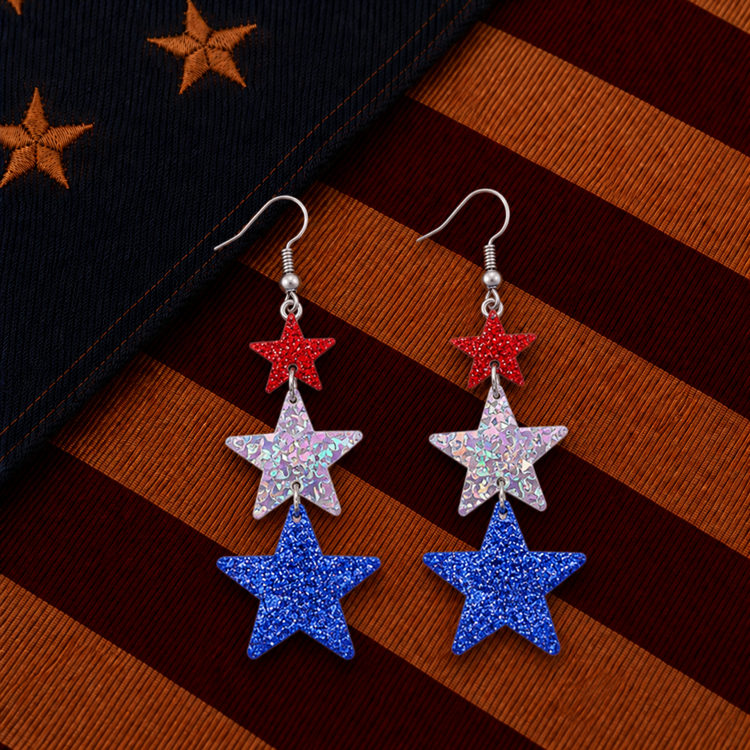 the red honor earrings