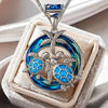 Opal Circle Turtle Palm Necklace