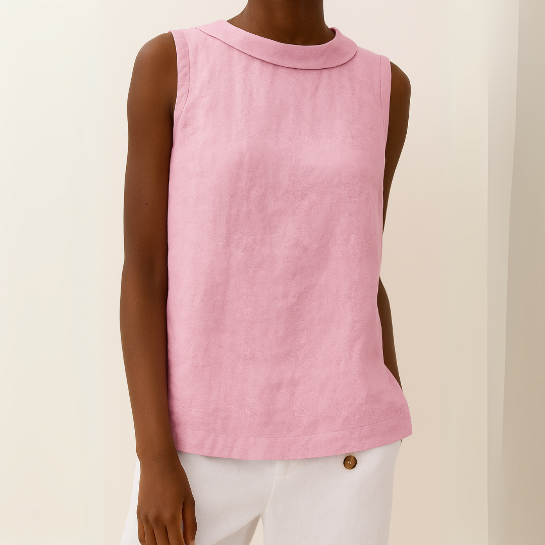 Maria™ | Sleeveless Blouse with Turtleneck