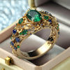 Green & Blue Crystal Ring