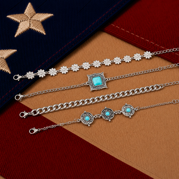 the blue believer bracelet set