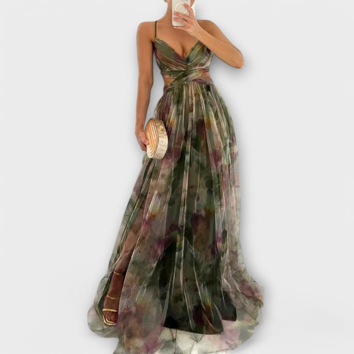 Annai Maxi Dress in Knit - Elegant and Shaping