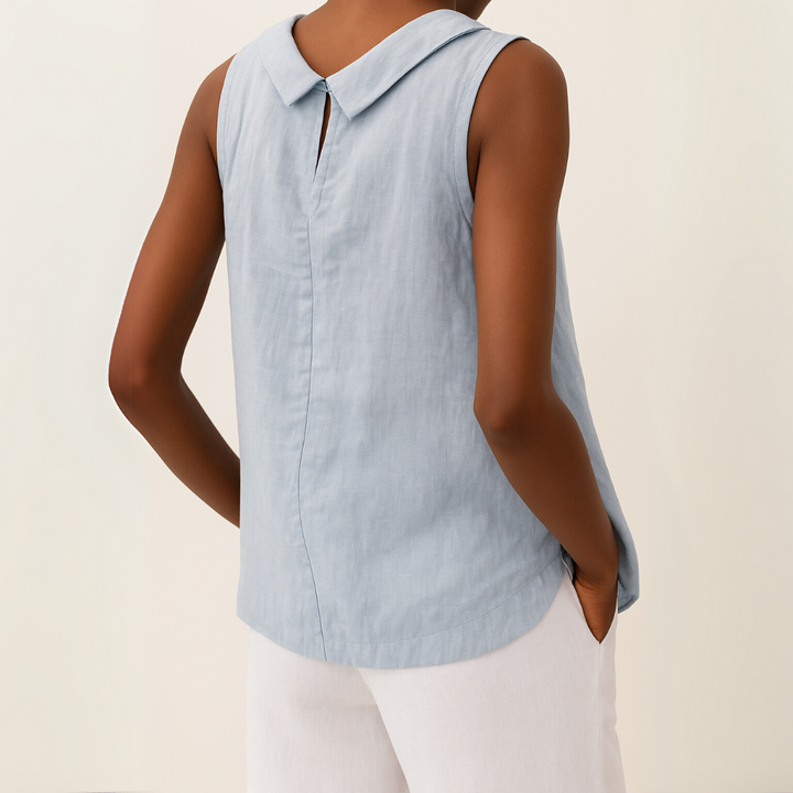 Maria™ | Sleeveless Blouse with Turtleneck