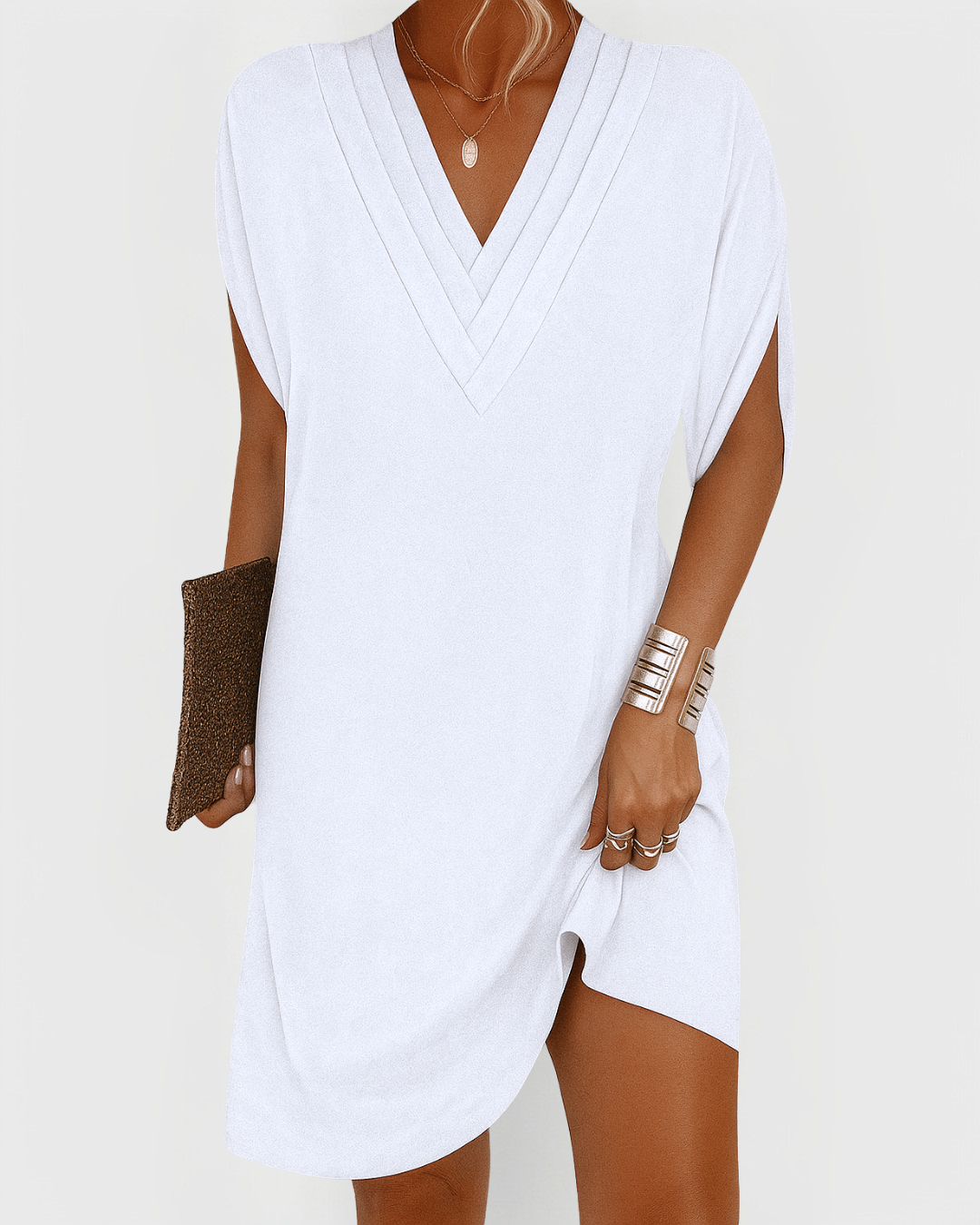 Rachel™ | Casual Mini Dress with V-Neck