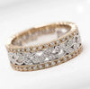 Hollow ring with diamonds antique