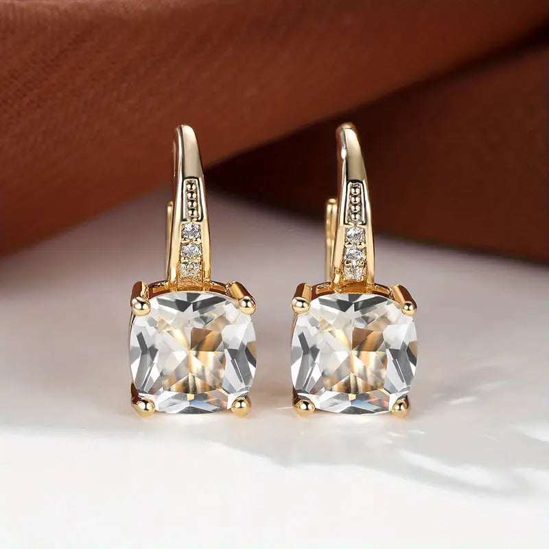 Mystic Stone Hoop Earrings
