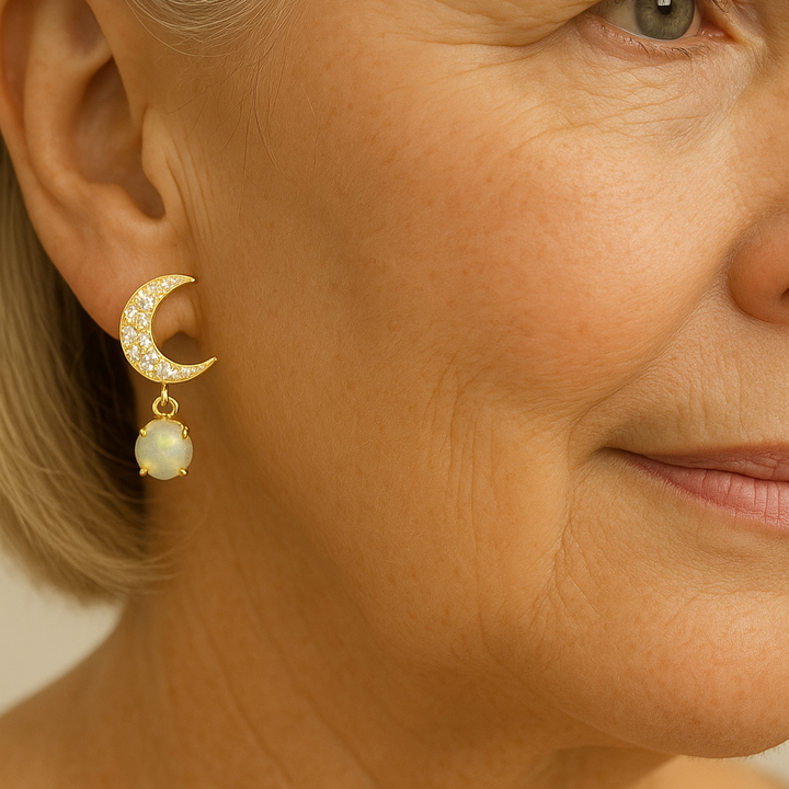 Moon and Star Earrings