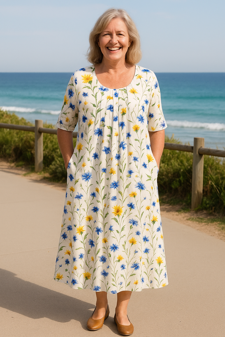 Ivryrose | Dress - Fluid Elegance – Belly-Friendly Design