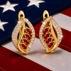 the ruby drop earrings