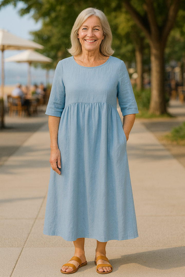 Anora | Cotton Dress with Pockets that Flatters