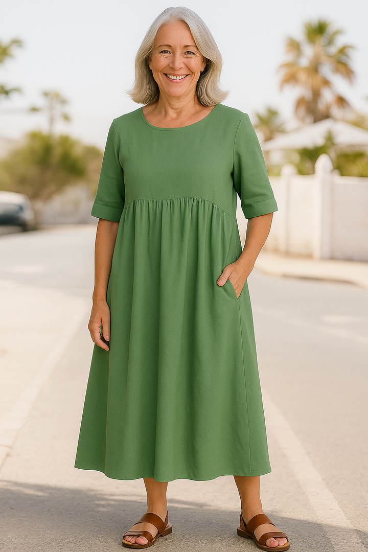 Anora | Cotton Dress with Pockets that Flatters