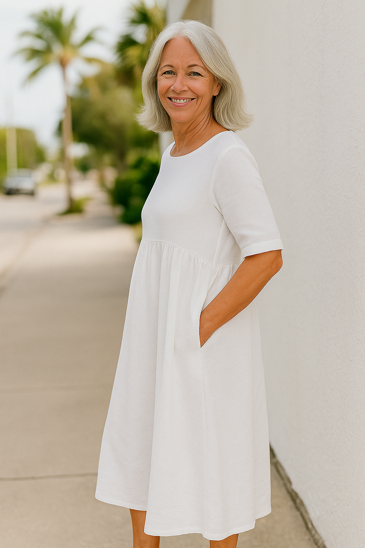 Anora | Cotton Dress with Pockets that Flatters