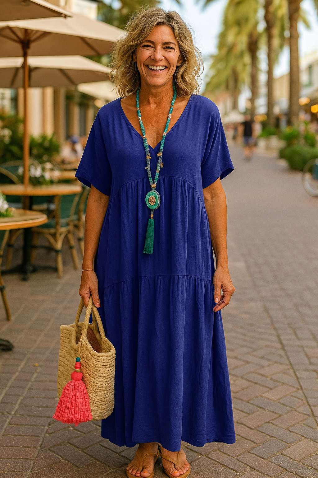 Elarin | Midi Airflow Dress – Effortless Grace, Daily Comfort