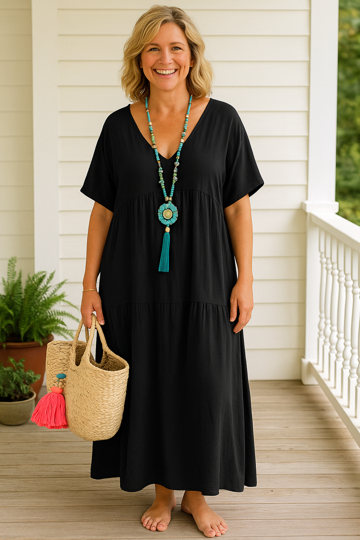Elarin | Midi Airflow Dress – Effortless Grace, Daily Comfort