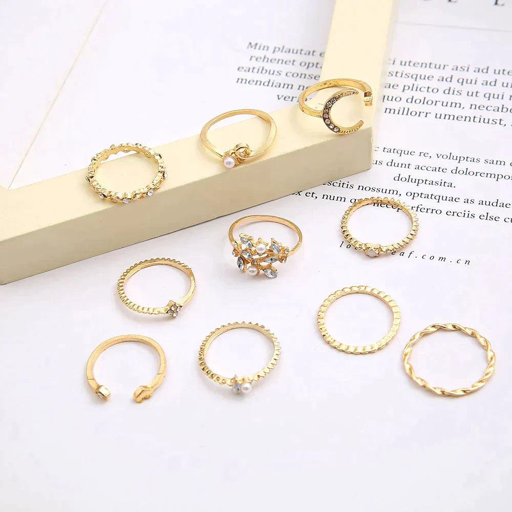 10 Pack of Bohemian Rings