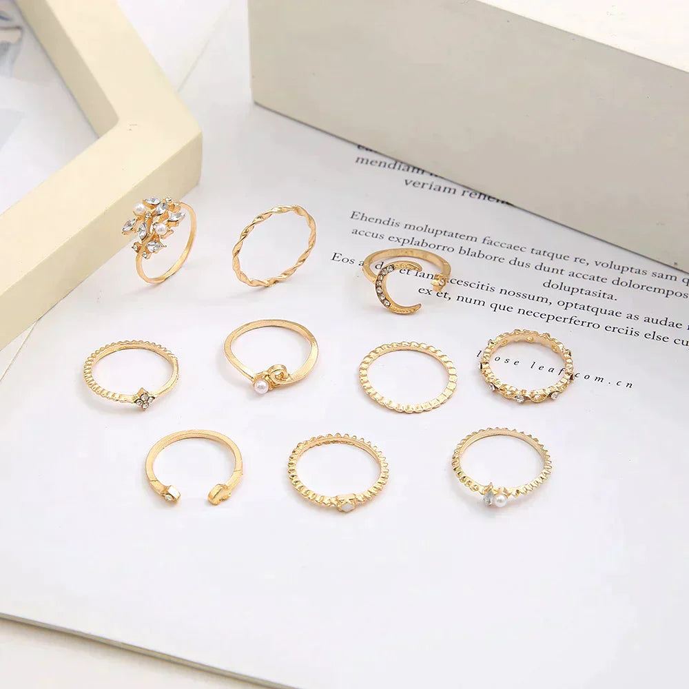 10 Pack of Bohemian Rings