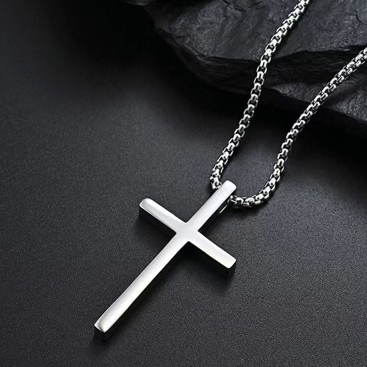 Bezel Cross Necklace