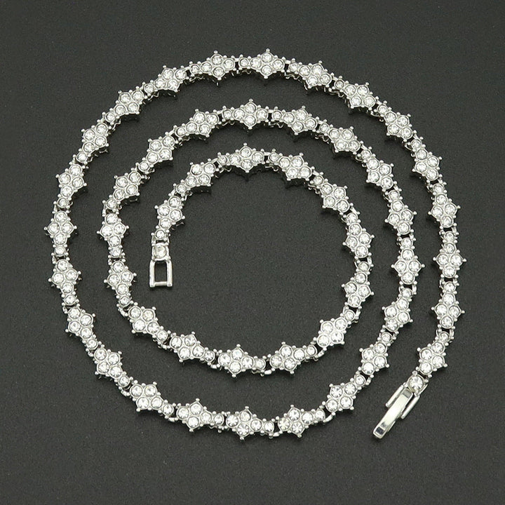 Classic Cluster Tennis Necklace