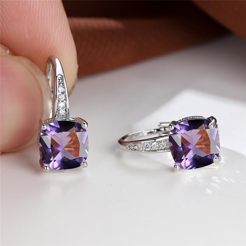 Mystic Stone Hoop Earrings