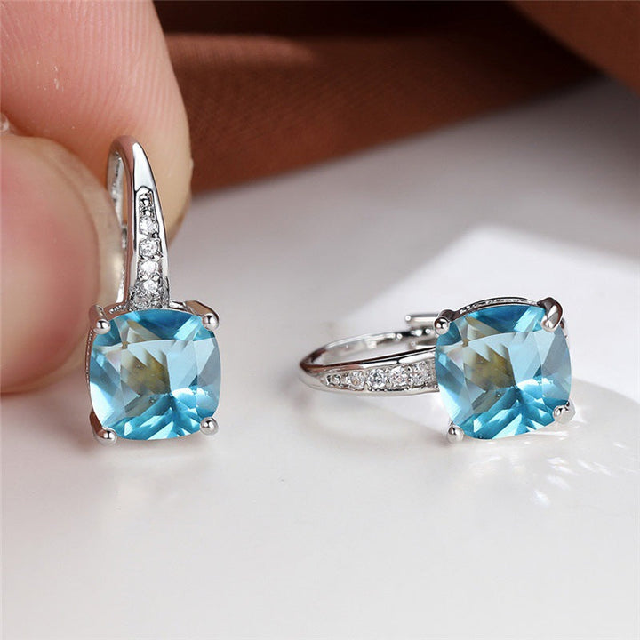 Mystic Stone Hoop Earrings