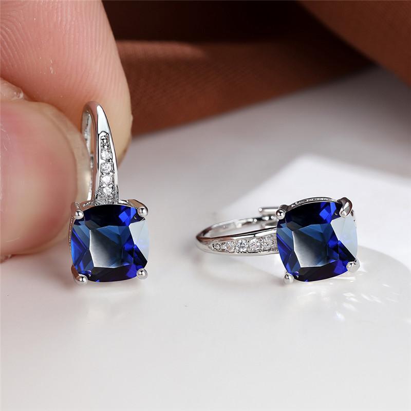 Mystic Stone Hoop Earrings