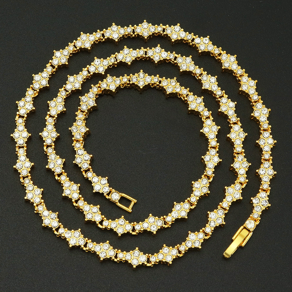 Classic Cluster Tennis Necklace