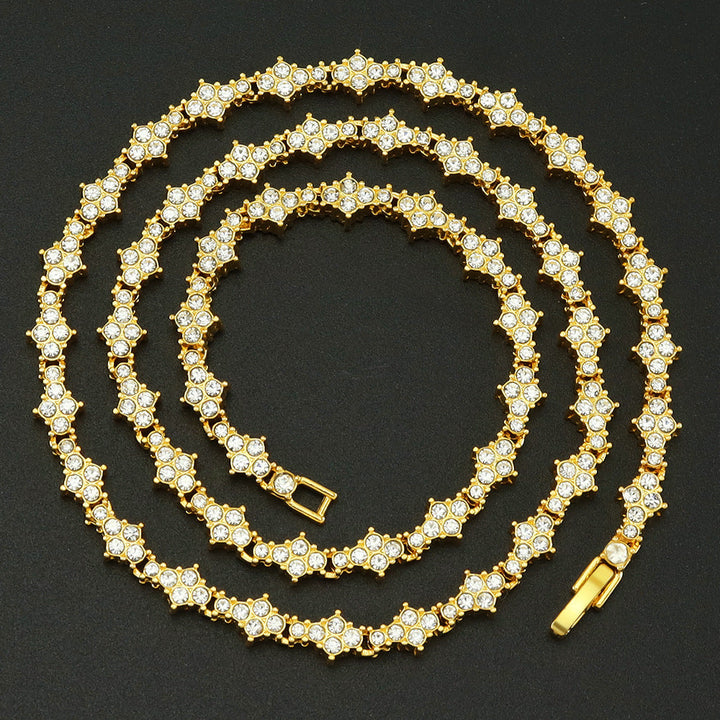 Classic Cluster Tennis Necklace