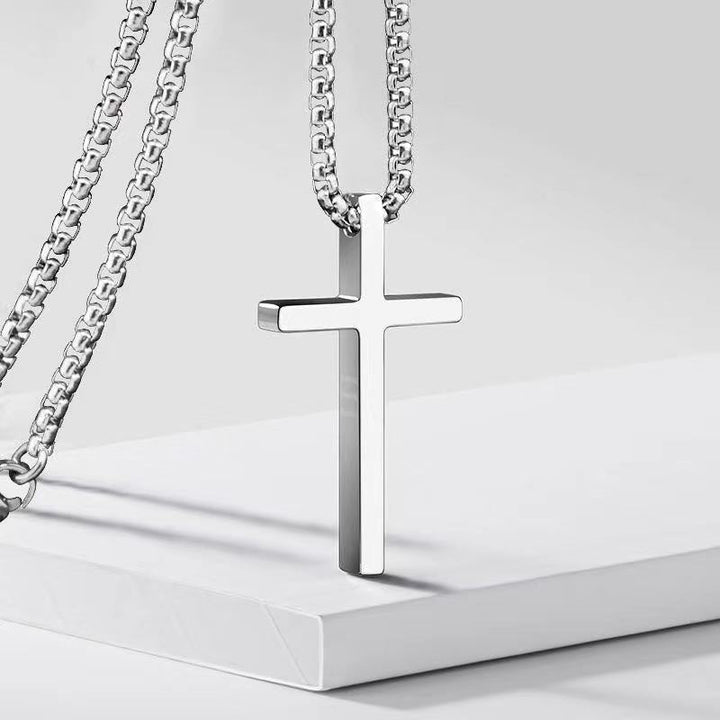 Bezel Cross Necklace