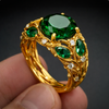 Exotic Enamel Crystal Ring