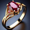 Exotic Red Crystal Ring