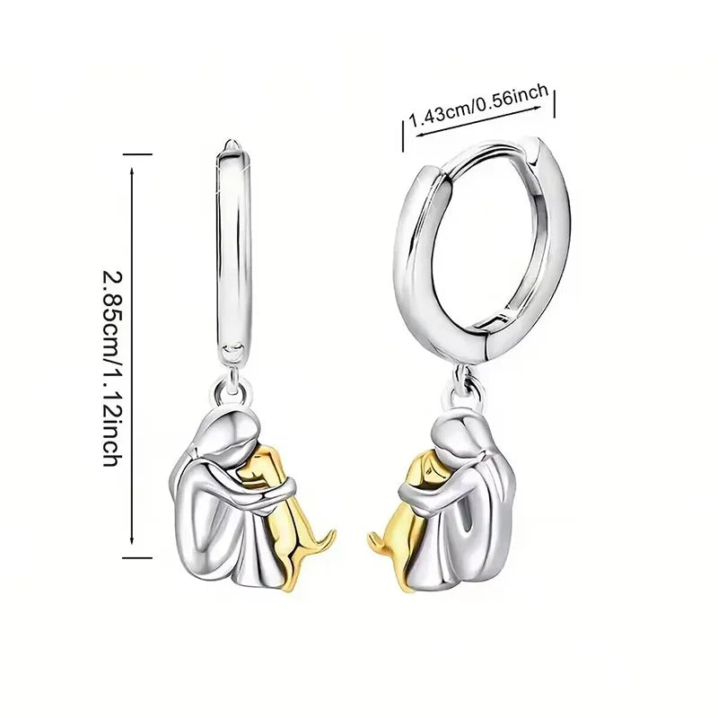 Dog Embrace Earrings