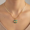 Chic Turquoise Bee Pendant Necklace