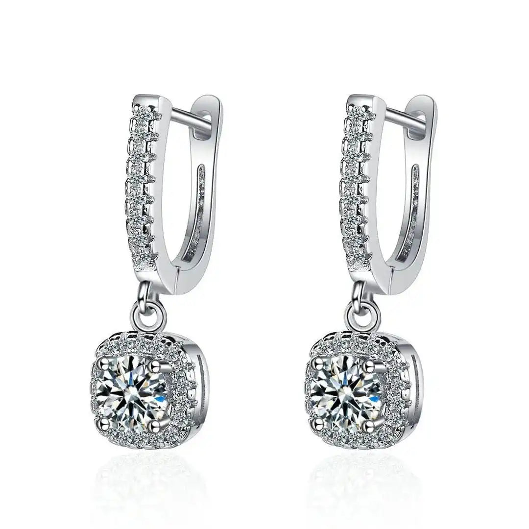 Classic White Stone Earrings