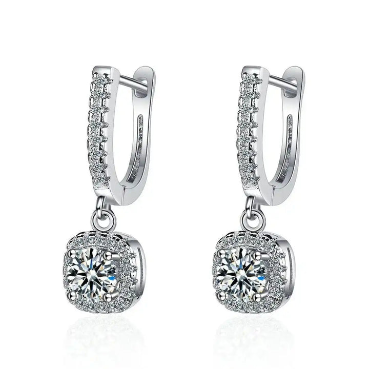 Classic White Stone Earrings