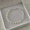 Rigid Bracelet with Pearls