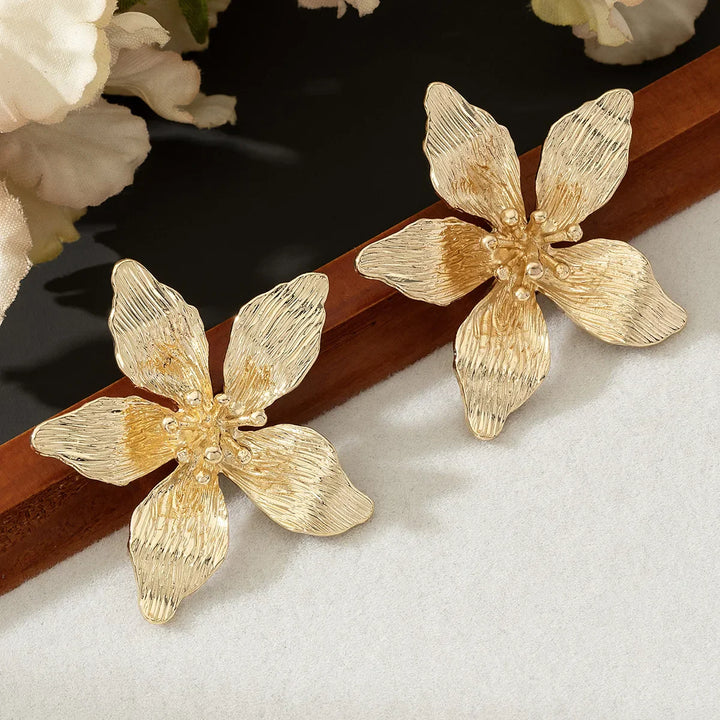Bold Summer Enamel Flower Stud Earrings