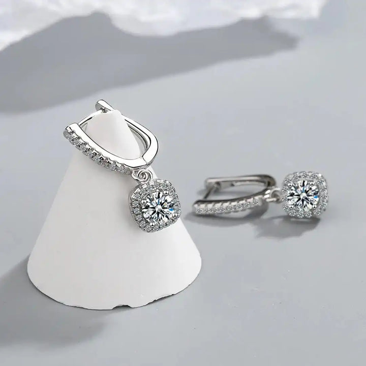 Classic White Stone Earrings