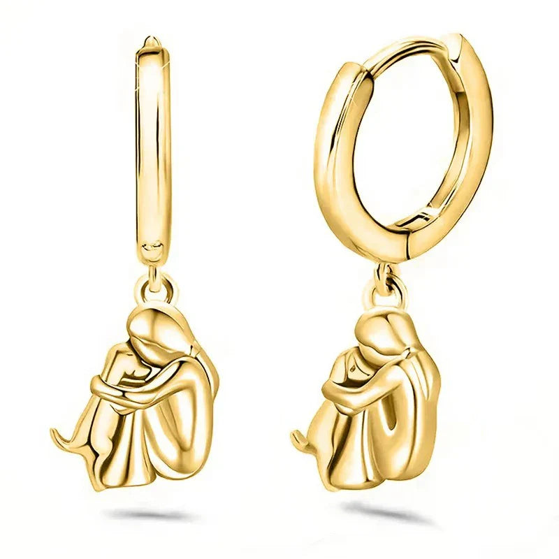 Dog Embrace Earrings