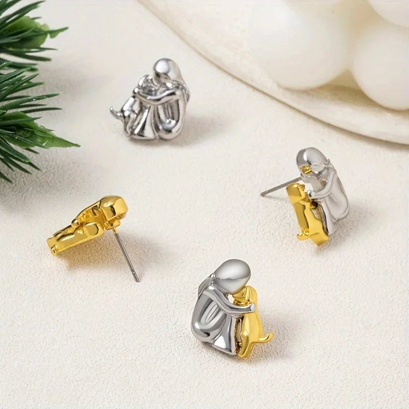 Dog Embrace Earring