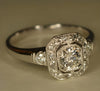 Vintage Crystalline Silver Ring
