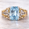Vintage blue zirconia layered ring