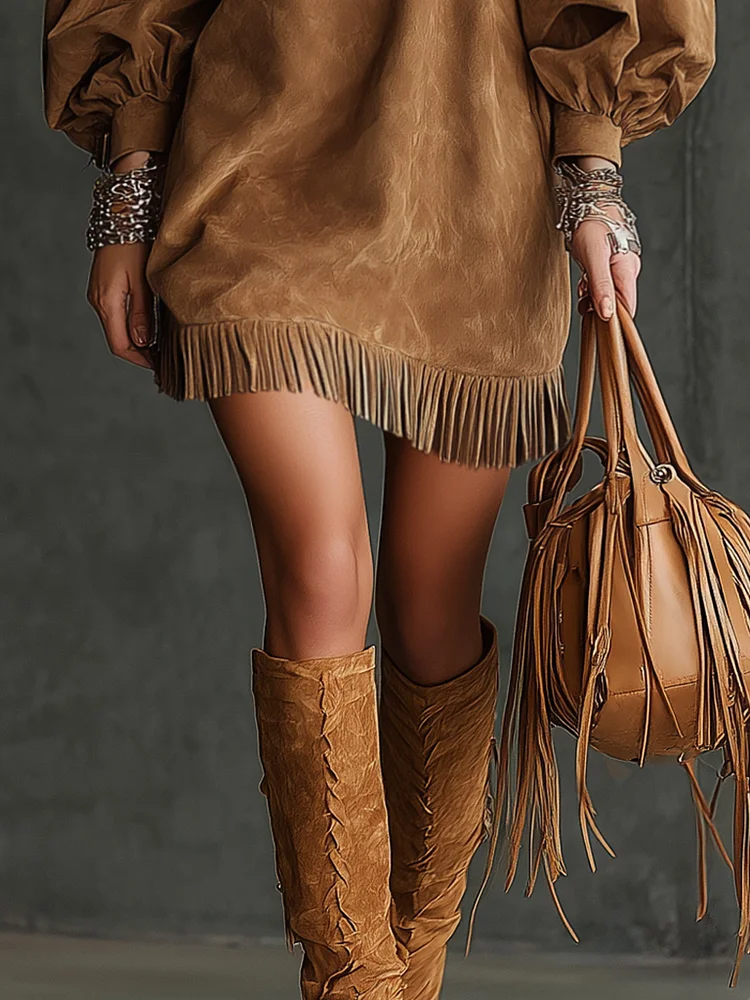 Vintage Sleeve Mini Dress