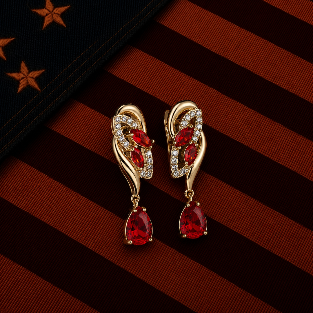 the red salvation earrings
