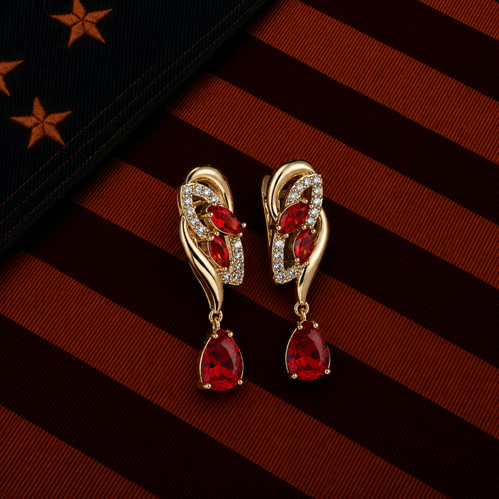 the red salvation earrings