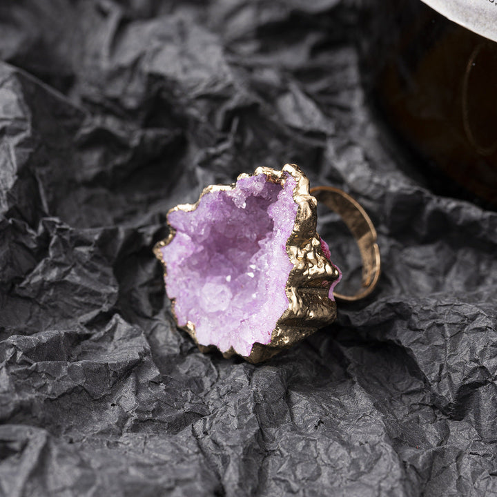 Antique Inlaid Glass Ring